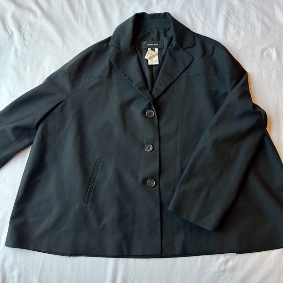 Derek Lam black wool blend oversize swing blazer, size 8 - Picture 7 of 10